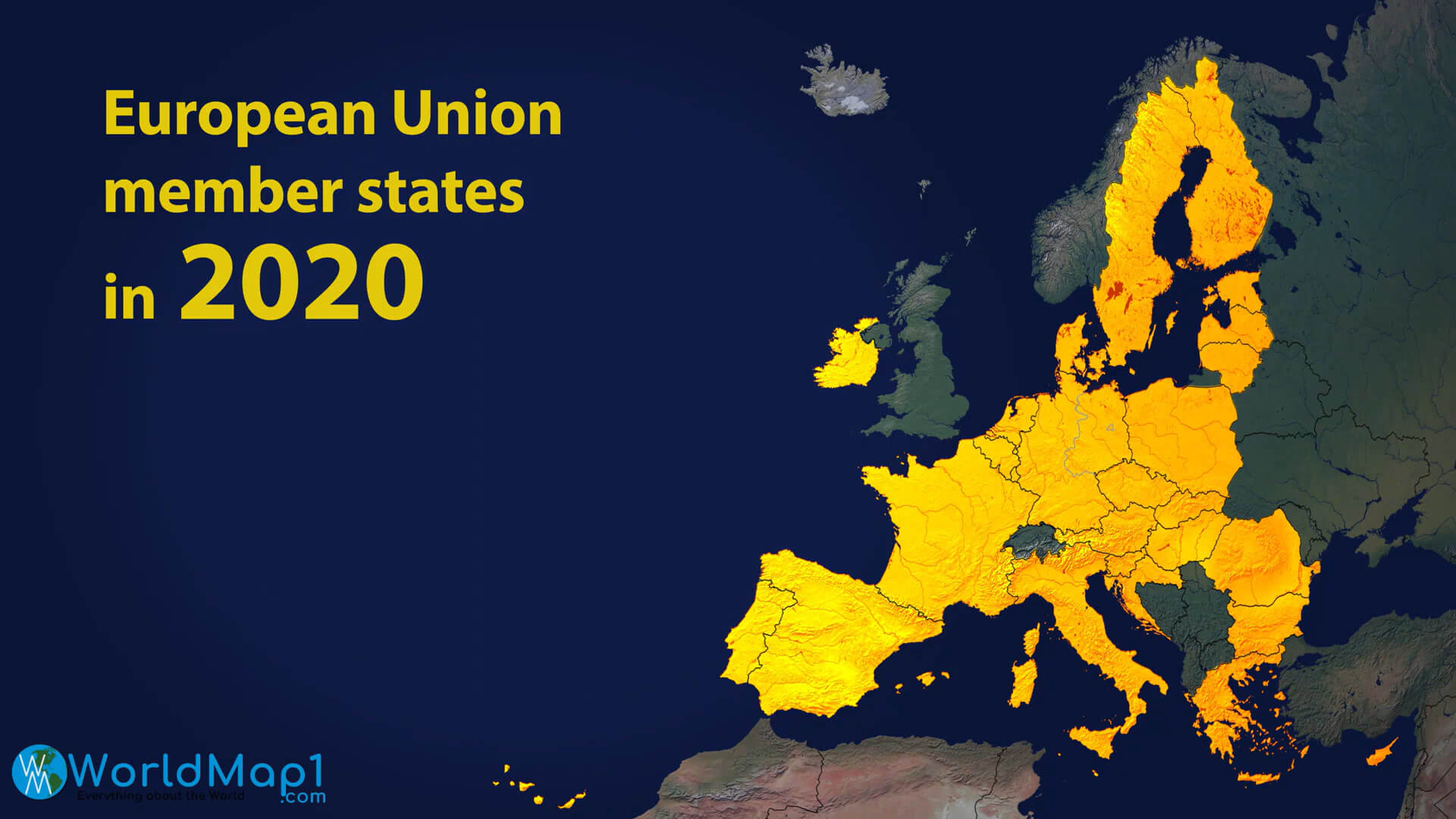 EU Members States Map in 2020